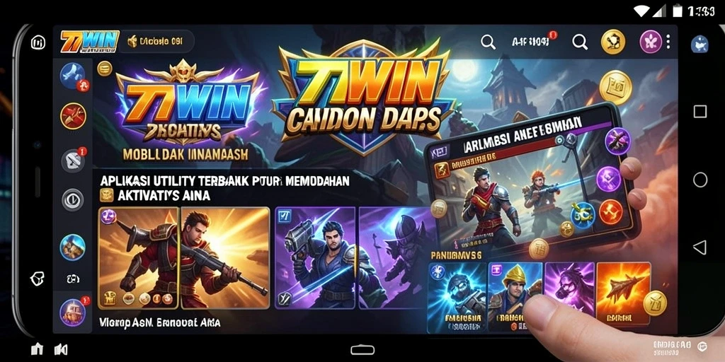 Screenshot antarmuka aplikasi 77WIN yang intuitif dan informatif.