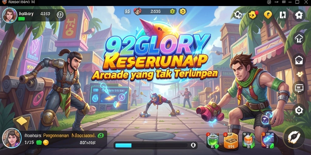 Screenshot dari gameplay seru 92GLORY dalam aksi arcade.