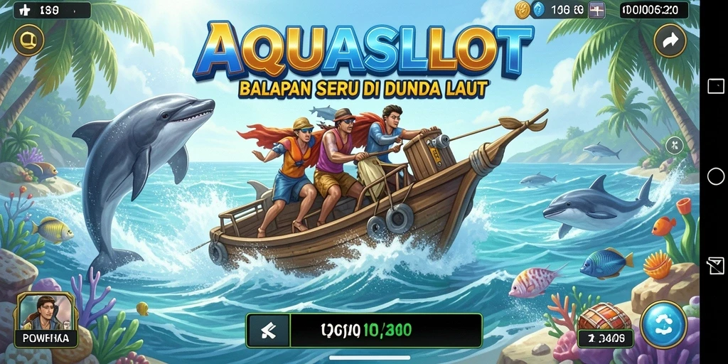 Gameplay AQUASLOT yang menegangkan di dunia bawah laut.