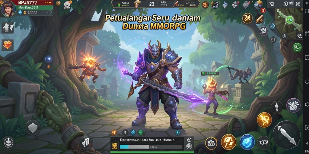 Tampilan gameplay utama dari BPJS777 dengan petualangan MMORPG yang seru.