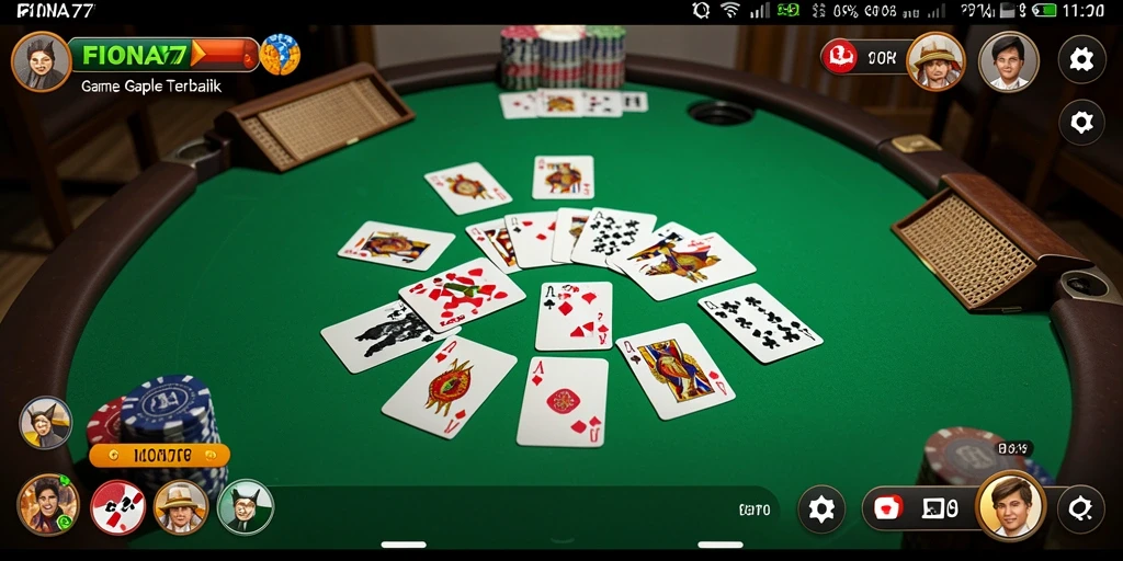 Tampilan gameplay Gaple yang seru dan interaktif di FIONA77.