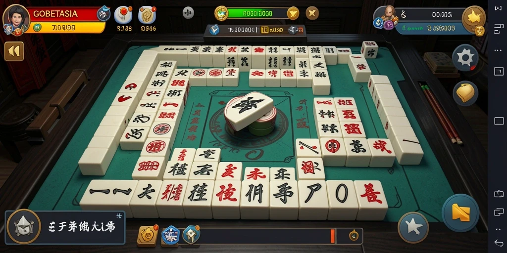 Tangkapan layar GOBETASIA menampilkan pengalaman bermain Mahjong yang seru.