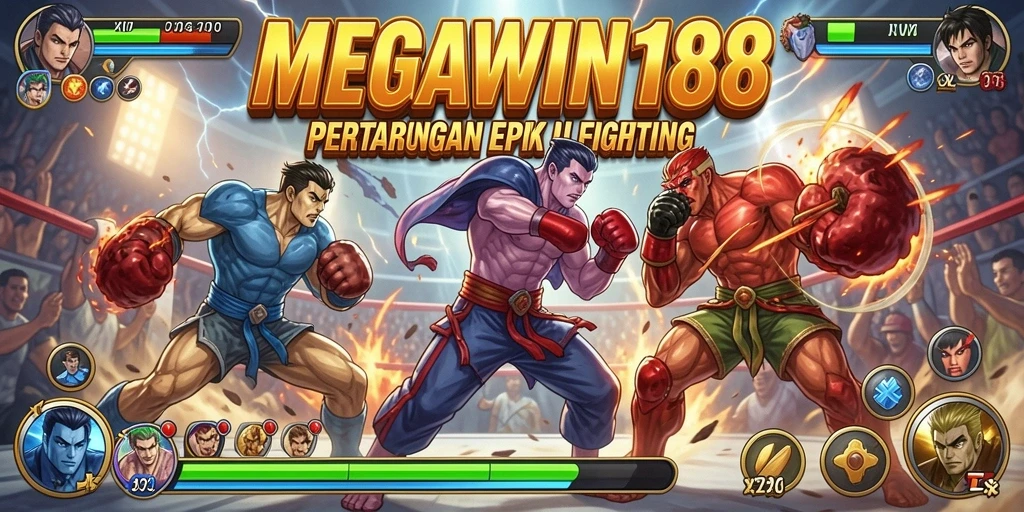 Tangkapan layar gameplay MEGAWIN188 yang menunjukkan karakter sedang bertarung.