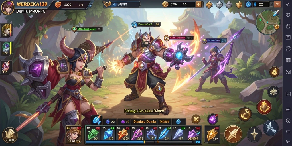 Tampilan gameplay seru dari MERDEKA138 dalam dunia MMORPG.