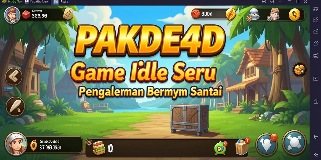 Tampilan gameplay <strong>PAKDE4D</strong> yang menunjukkan karakter bekerja secara otomatis.