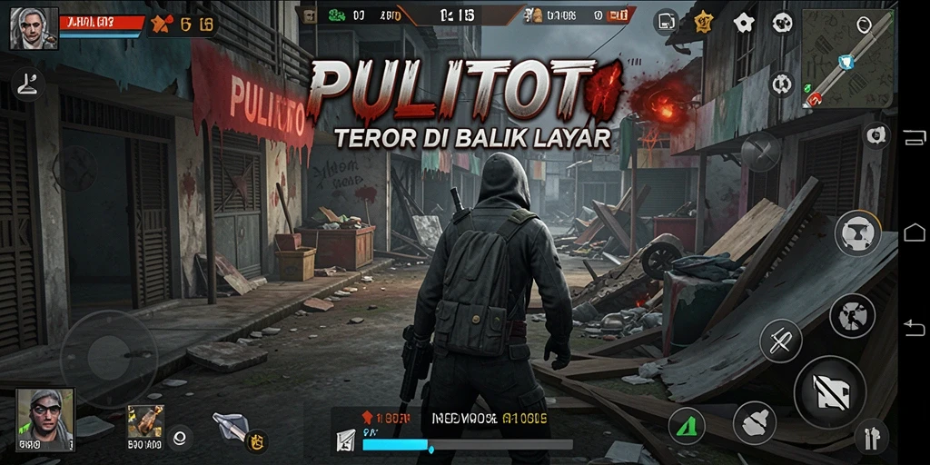 Tangkapan layar PULITOTO menampilkan suasana Horror yang mencekam dan gameplay yang intens.