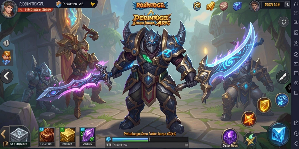 Tampilan gameplay seru dalam petualangan ARPG ROBINTOGEL.