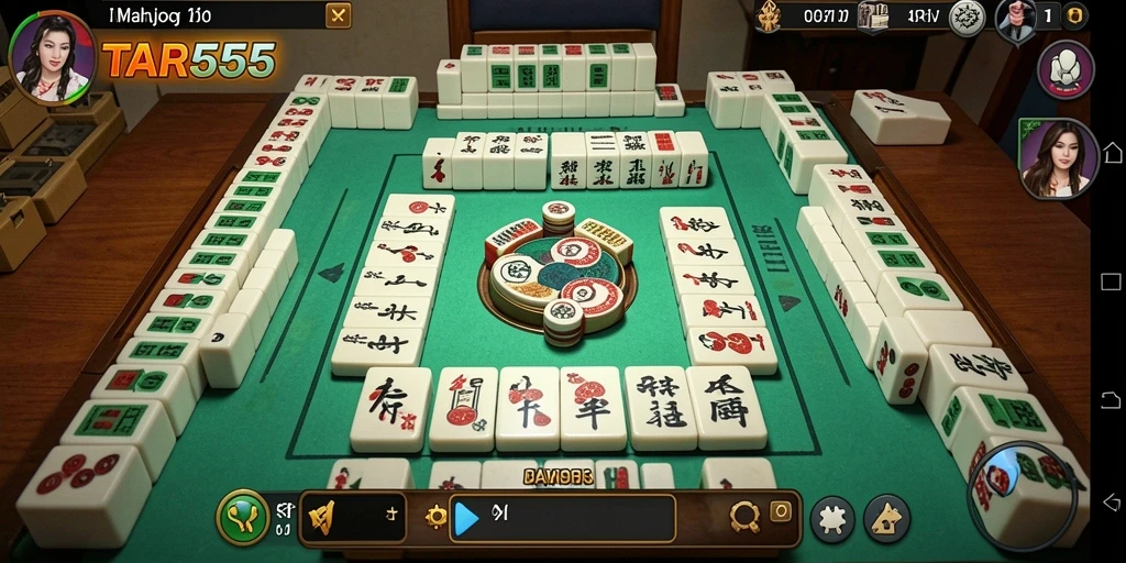 Screenshot TAR555 menampilkan gameplay Mahjong yang seru dan menantang.