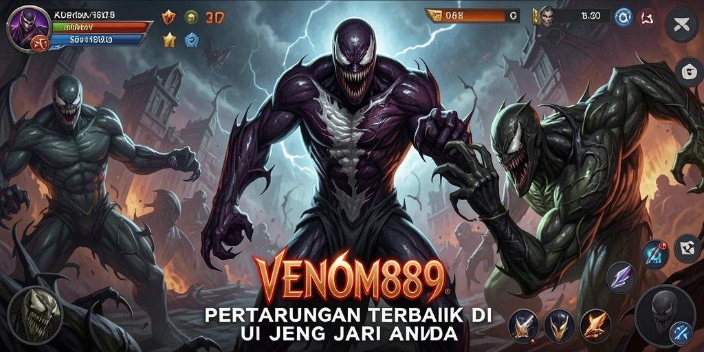 Tampilkan aksi pertarungan seru di VENOM889 dengan grafis canggih.