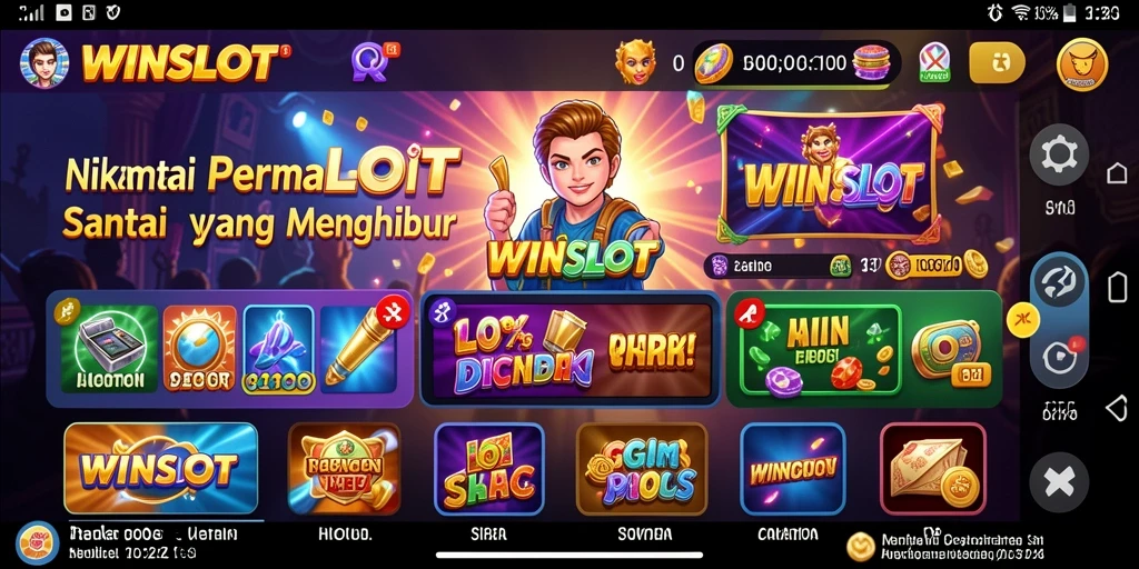 Tampilan gameplay WINSLOT yang penuh warna dan menarik.